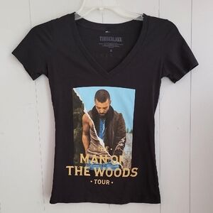 Justin Timberlake Women's Shirt Small Black V Neck